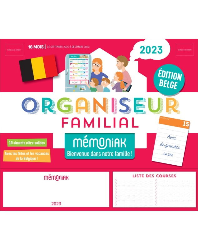 Organiseur Familial M Moniak Sp Cial Belgique Calendrier Mensuel Sept