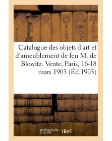 Catalogue des objets d'art...