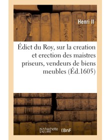 Édict du Roy, sur la...