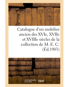 Catalogue d'un mobilier...