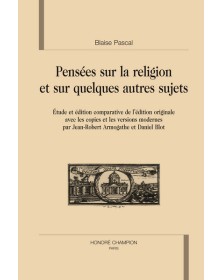 Pensées sur la religion et...