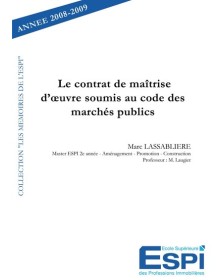 Le contrat de maitrise...
