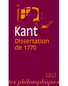 La dissertation de 1770